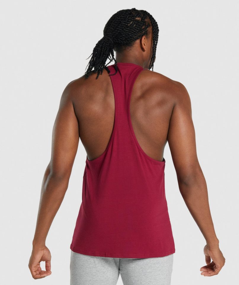 Men's Gymshark Critical 2.0 Stringer Tanks Fuchsia | CA 80365D